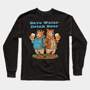 "Brew Buddies: Eco-Friendly Cheers" Long Sleeve T-Shirt